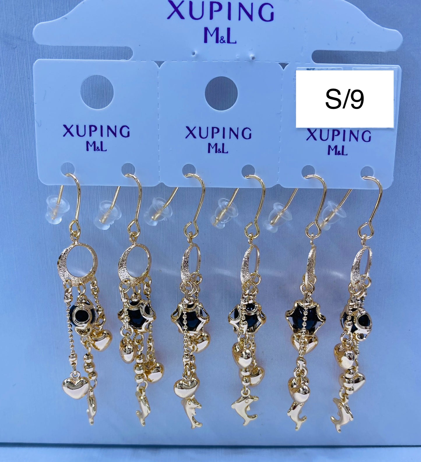 Arete Xuping M&L color 18k rose por 1 und.