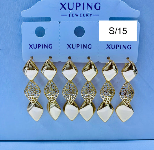 Arete Xuping original color 18k rose por 1 und.