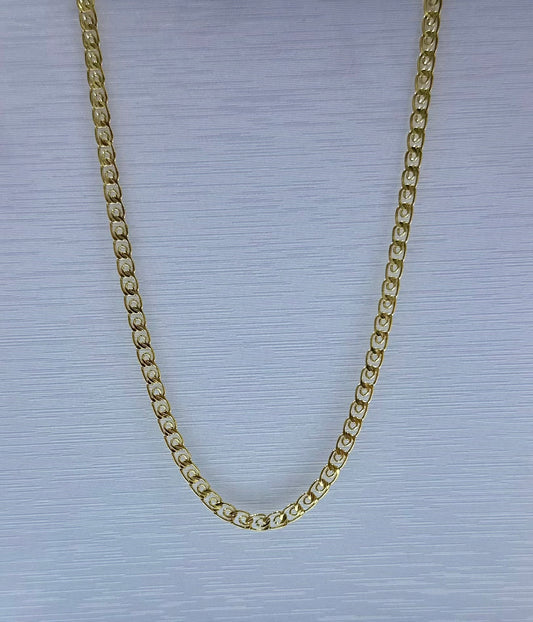 Collar en acero dorado de varón (60cm)