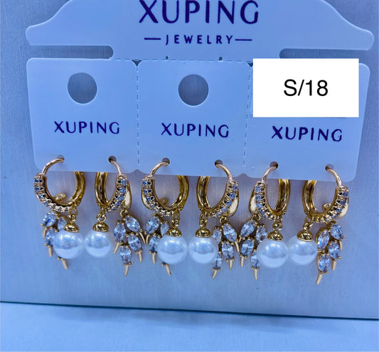 Arete Xuping original color 18k rose por 1 und.