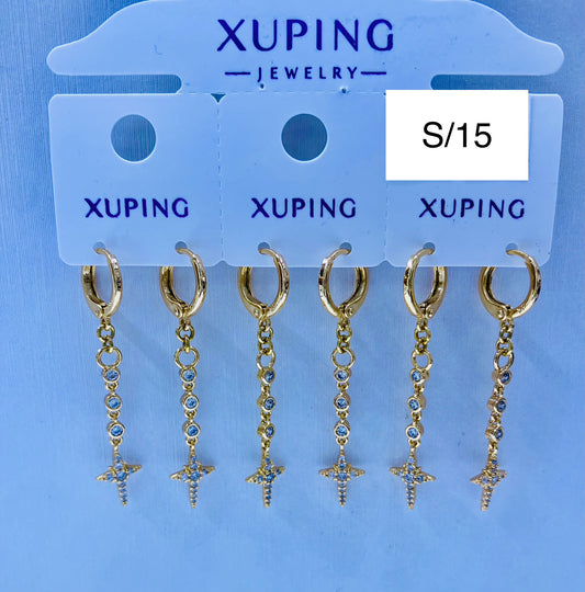 Arete Xuping original color 18k rose por 1 und.