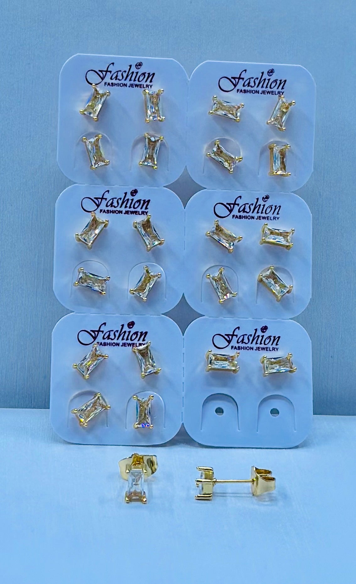 Arete bronce enchapado por 12 pares