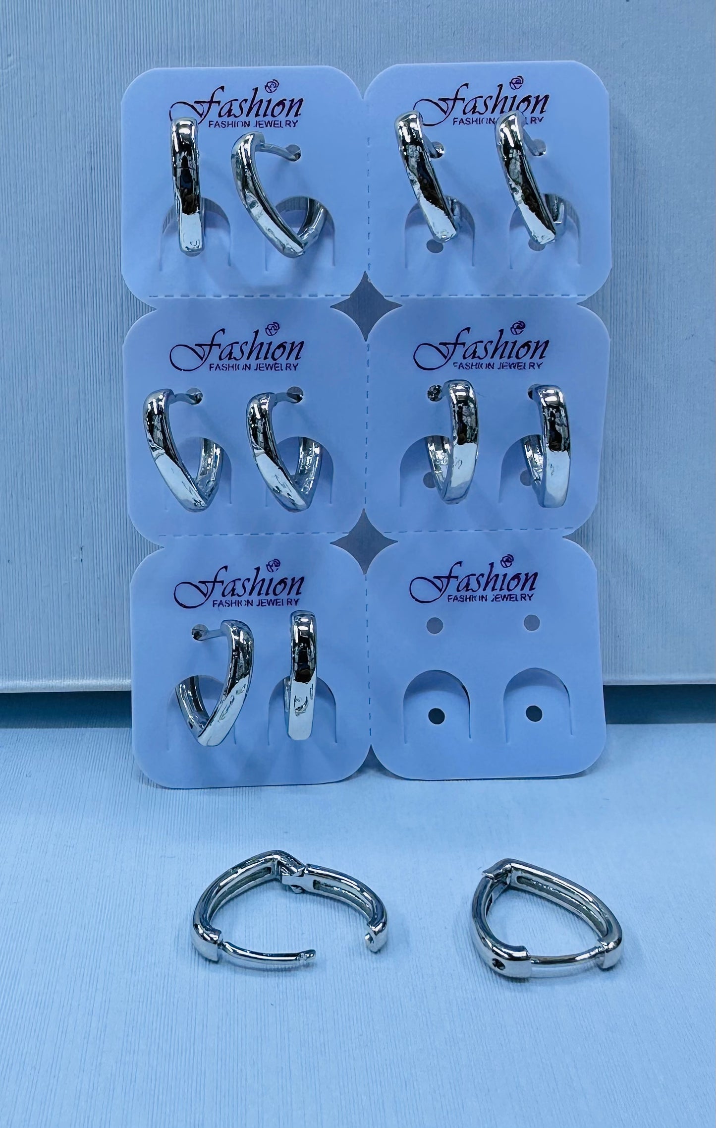 Argolla plateada por 6 pares