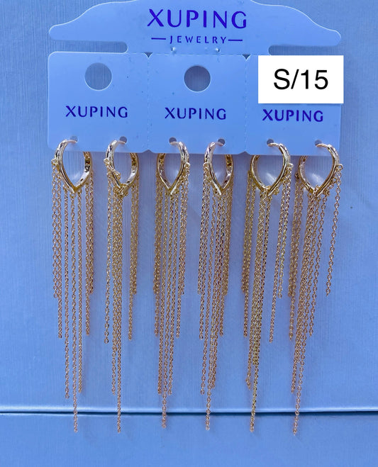 Arete Xuping original color 18k rose por 1 und.