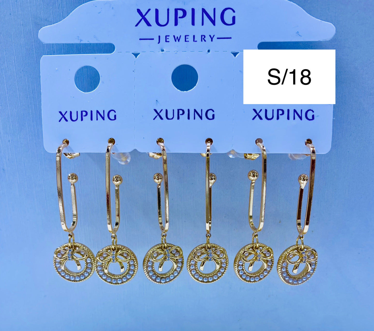Arete Xuping original color 18k rose por 1 und.