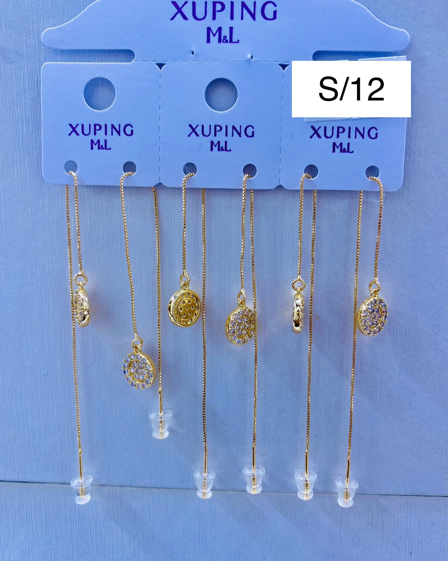 Arete Xuping M&L color 18k rose por 1 und.