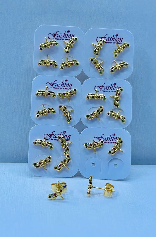 Arete libélula por 12 pares