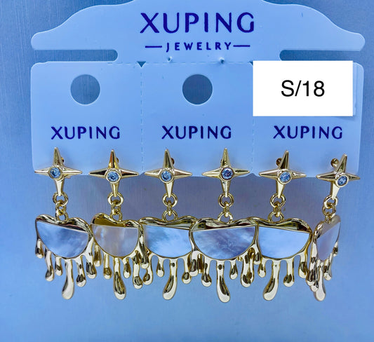 Arete Xuping original color 18k rose por 1 und.