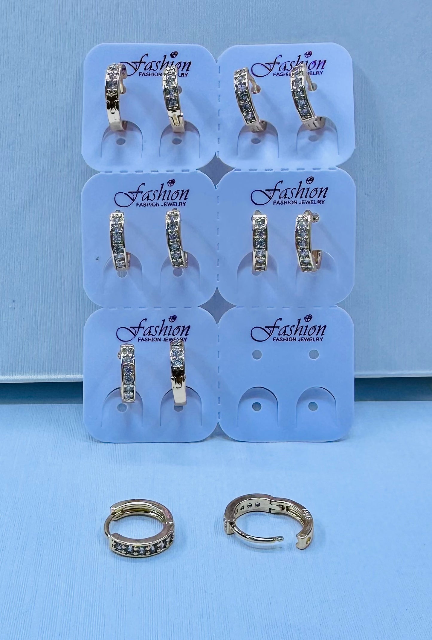 Argolla color 18k rose por 6 pares.