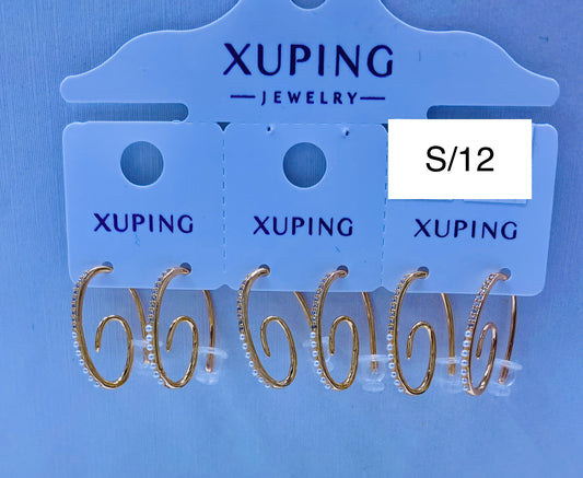 Arete Xuping original color 18k rose por 1 und.