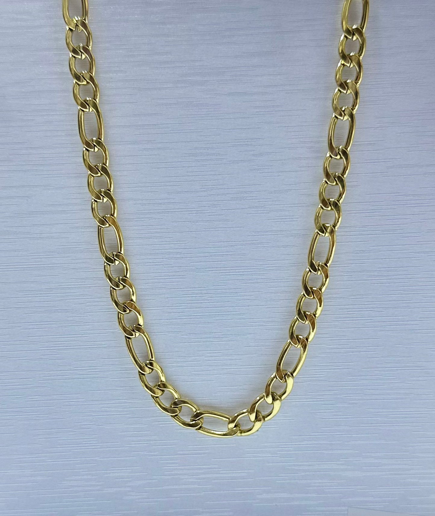 Collar cartier en acero dorado de varón #6 (60cm) por 12 und.