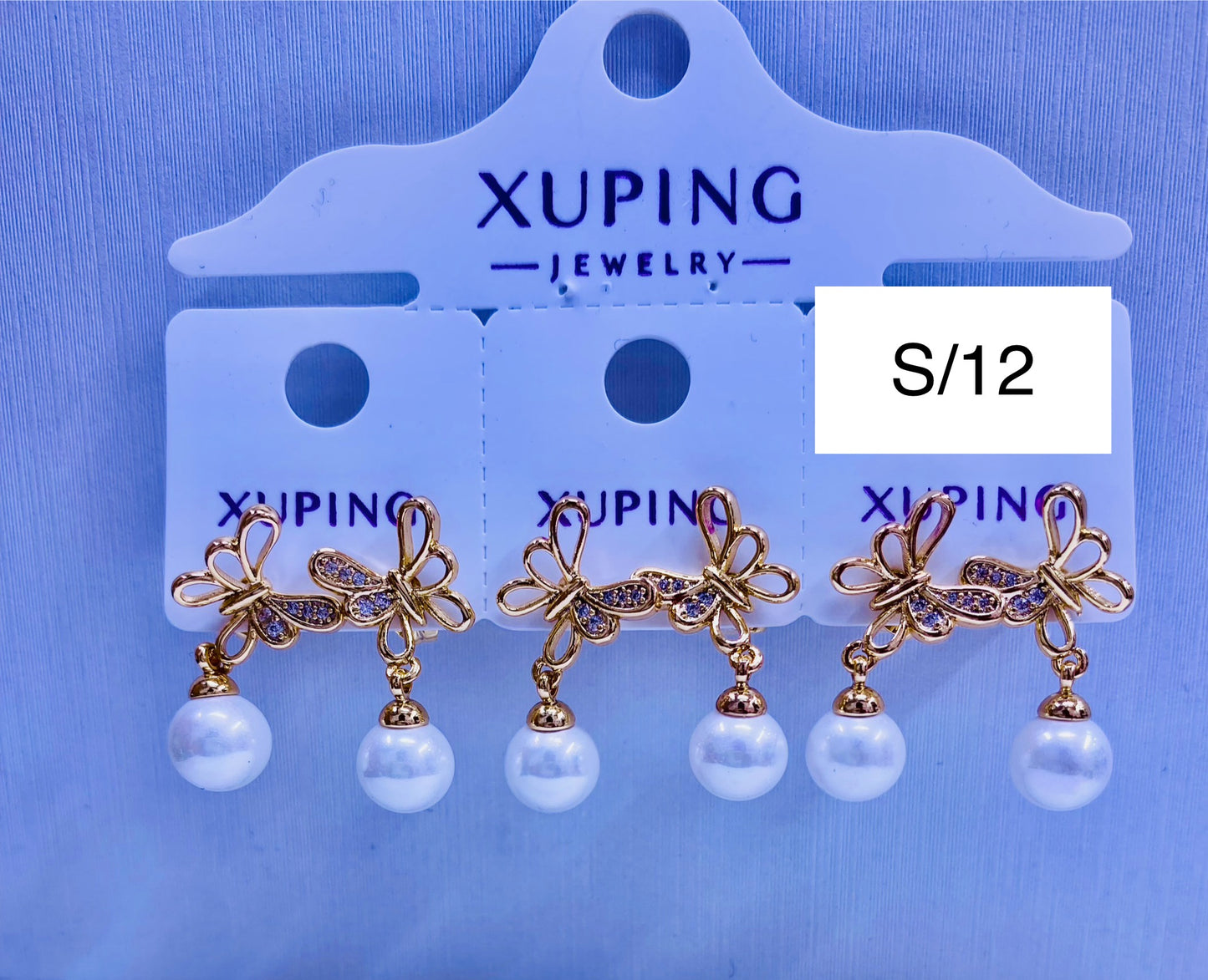 Arete Xuping original color 18k rose por 1 und.