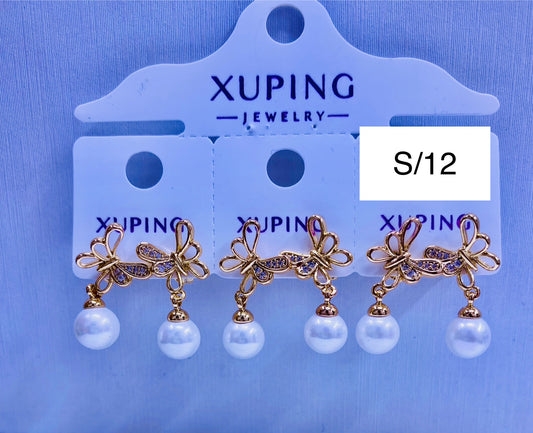 Arete Xuping original color 18k rose por 1 und.