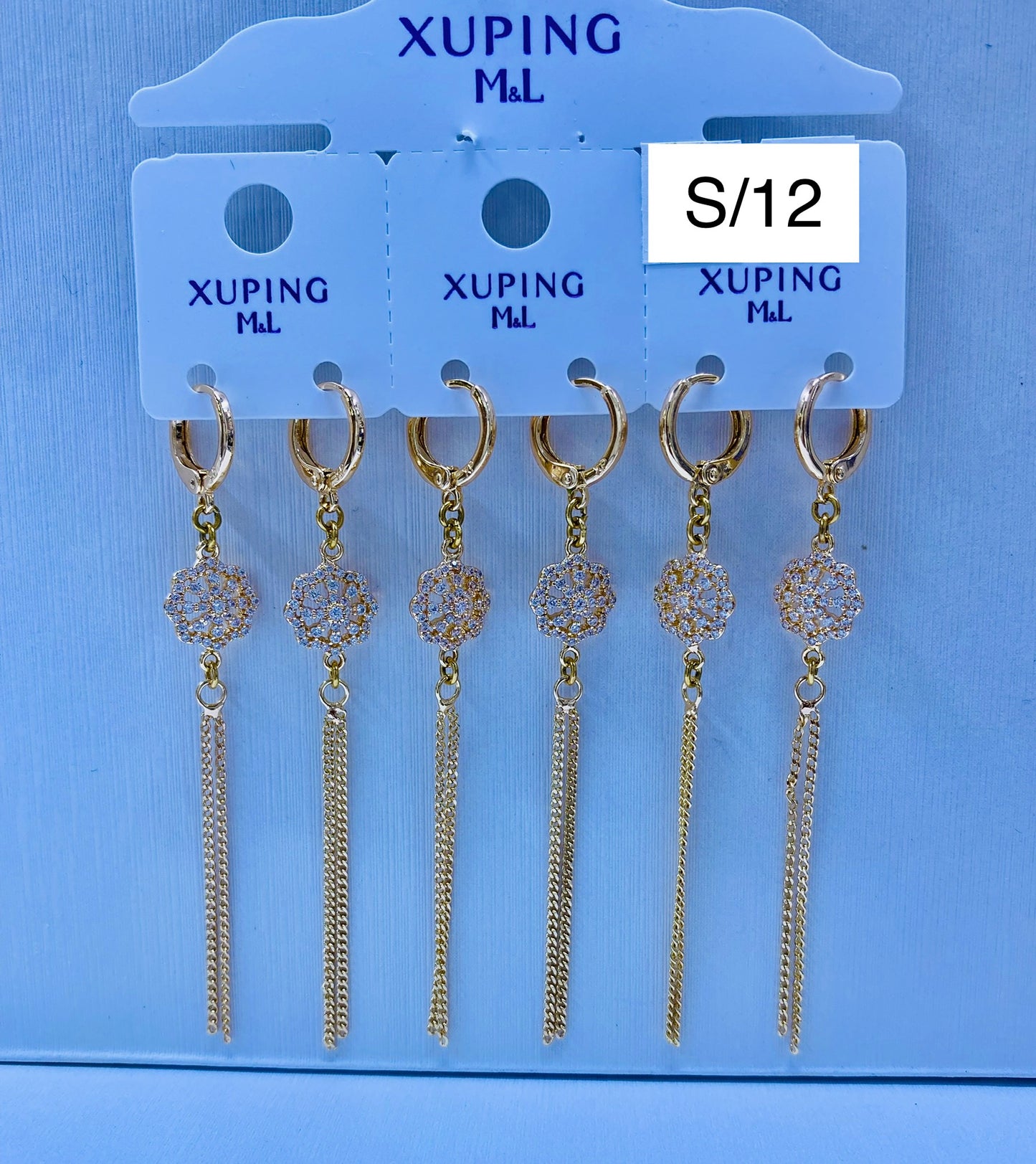 Arete Xuping M&L color 18k rose por 1 und.