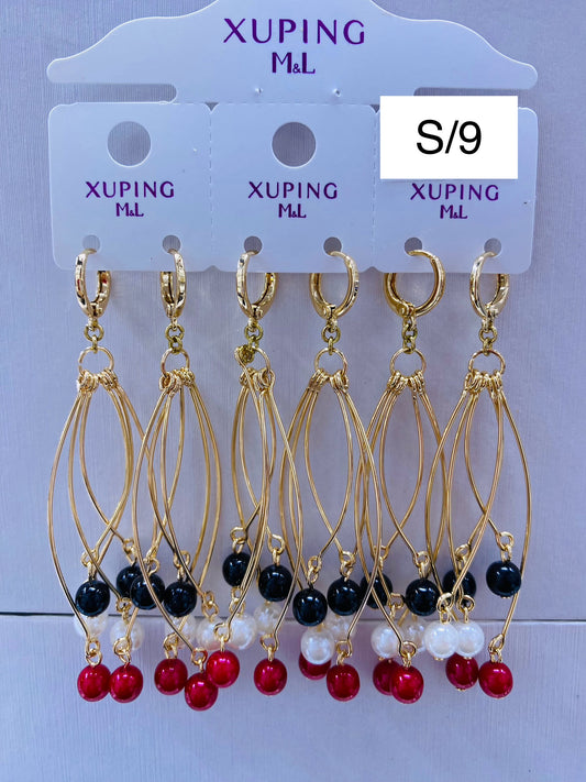 Arete Xuping M&L color 18k rose por 1 und.