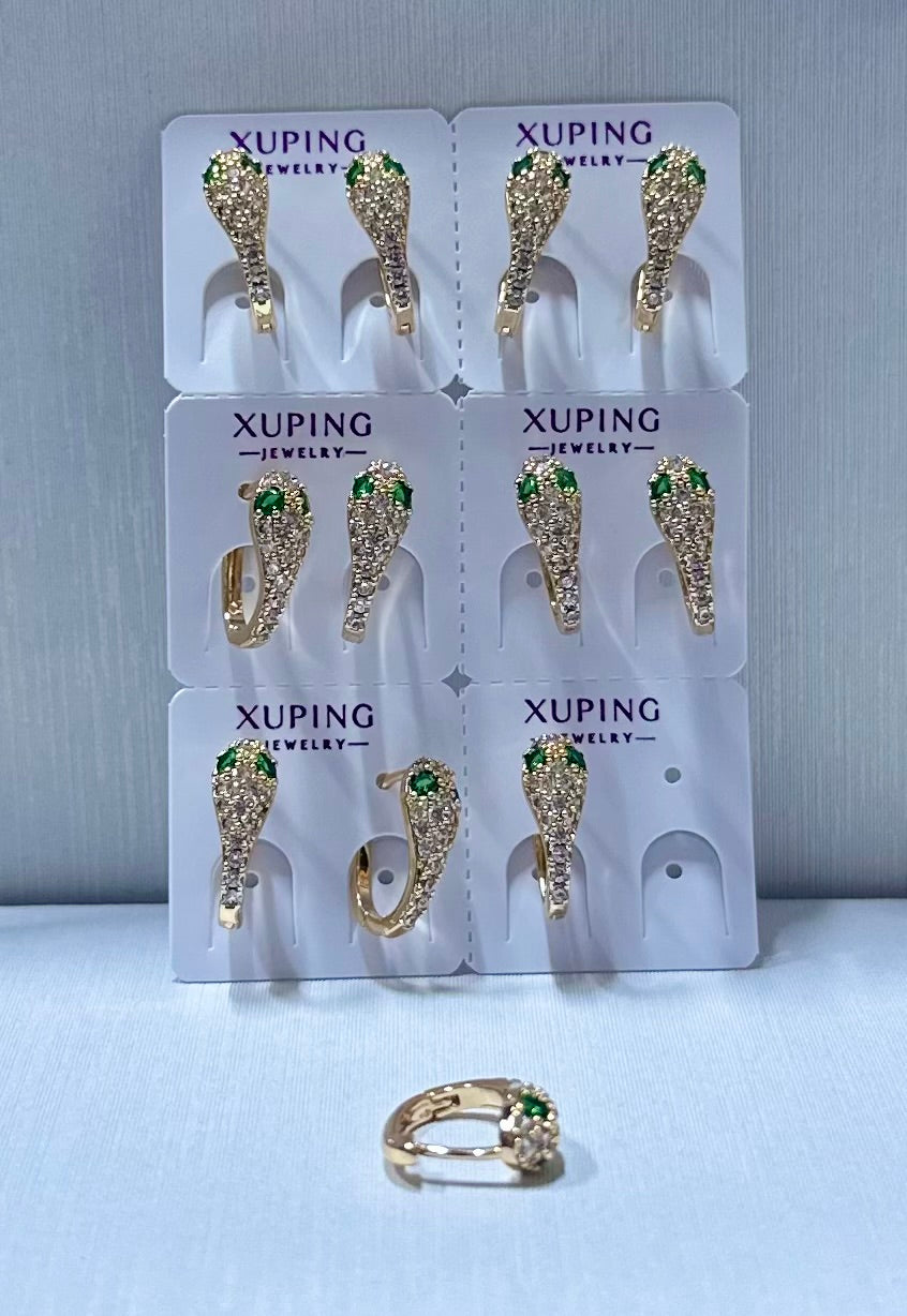 Argolla serpiente en xuping (por 1 par)