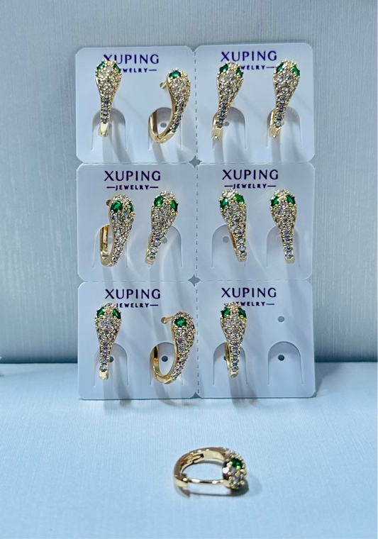 Argolla serpiente en xuping (por 1 par)