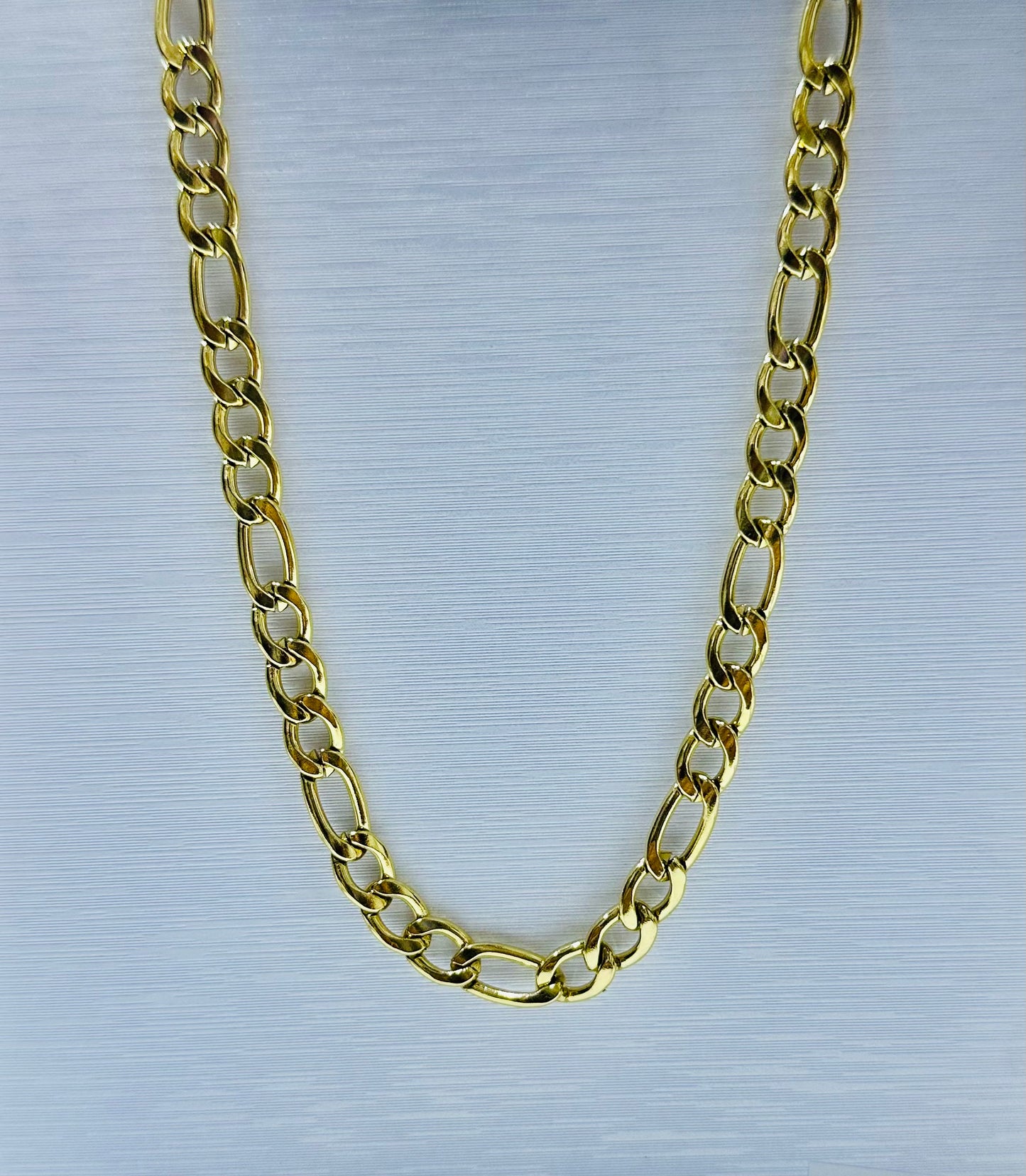 Collar cartier en acero dorado de varón #6 (60cm) por 12 und.