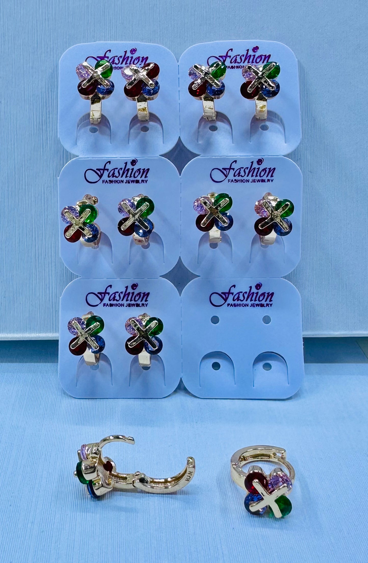 Argolla color 18k rose por 6 pares.