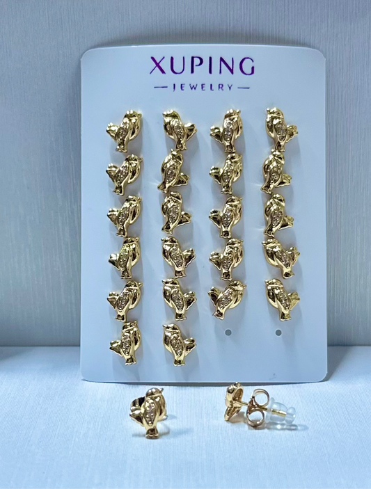 Arete pajarito en xuping (por 1 par)