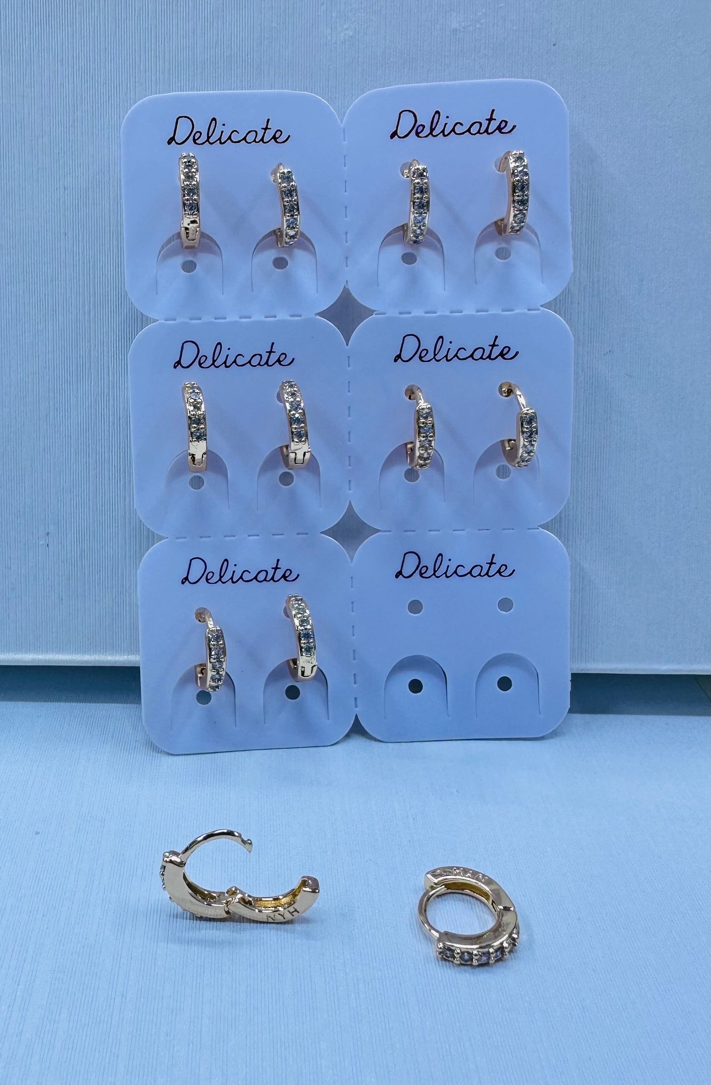 Argolla color 18k rose por 6 pares.