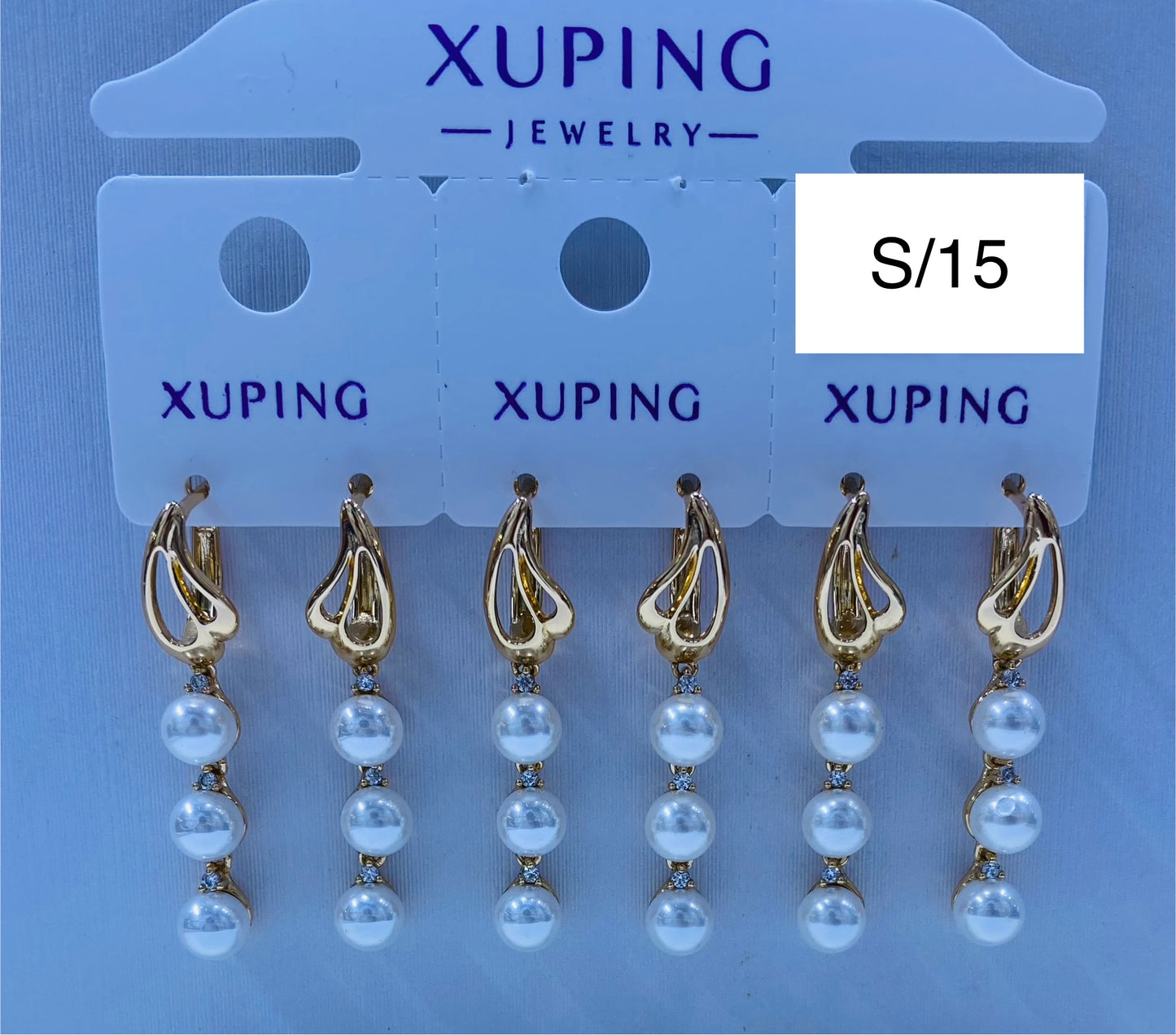 Arete Xuping original color 18k rose por 1 und.