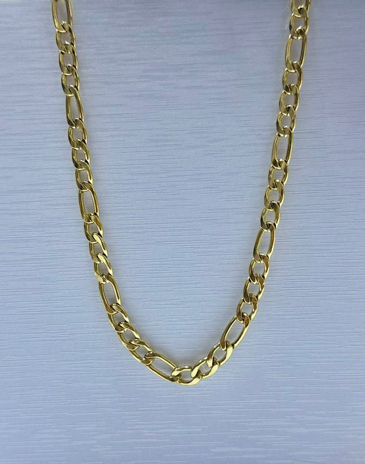 Collar cartier en acero dorado de varón #5 (60cm) por 12 und