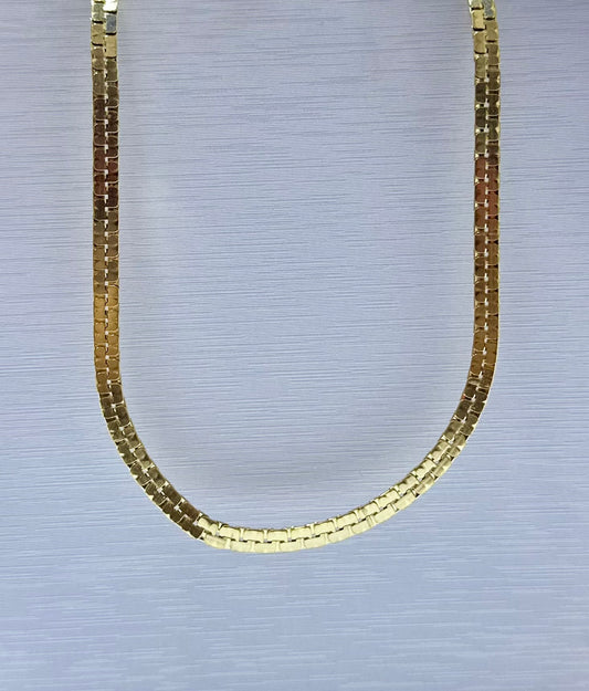 Collar en acero dorado de varón (60cm)