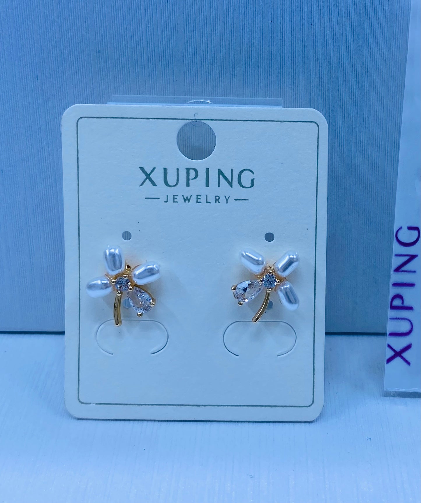 Arete xuping en color 18k rosa